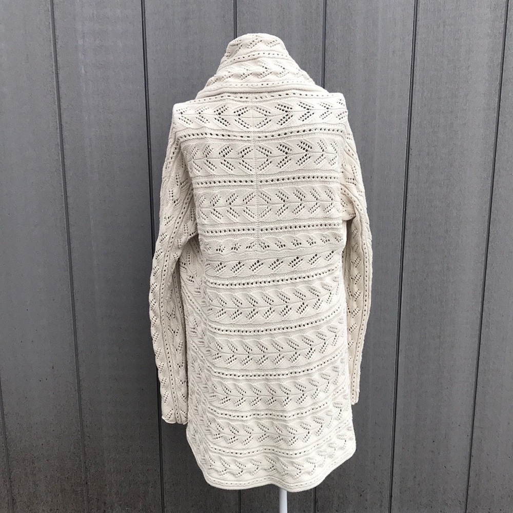 SOLD! CAbi Crochet Knit Circle Cardigan - Picture 4 of 6